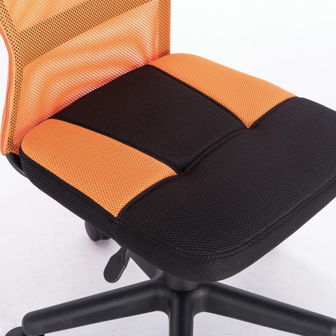 Офисное кресло Brabix Smart MG-313 (без подлокотников, комбинированное, черное/оранжевое) 531844 в Ноябрьске - изображение 6