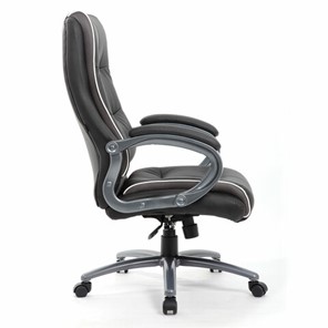 Офисное кресло Brabix Premium Strong HD-009 (экокожа черная, ткань серая) в Салехарде - предосмотр 1