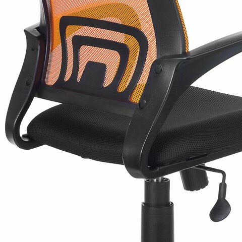 Кресло Brabix Fly MG-396 (с подлокотниками, сетка, оранжевое/черное) 532084 в Лабытнанги - изображение 5