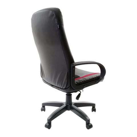 Офисное кресло Brabix Strike EX-525 (экокожа черная, ткань черная/бордовая, TW) в Салехарде - изображение 1