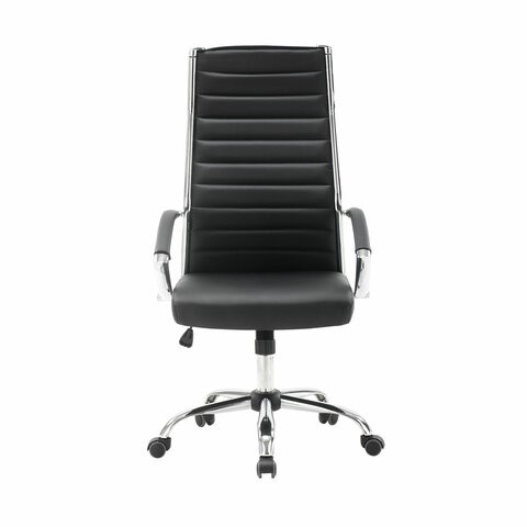 Кресло компьютерное Brabix Style EX-528 (экокожа, хром, черное) в Салехарде - изображение 1