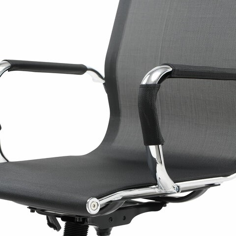 Кресло компьютерное Brabix Line EX-530 (хром, сетка, черное) 531846 в Надыме - изображение 8