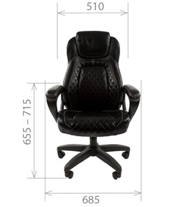Офисное кресло CHAIRMAN 432, экокожа, цвет черный в Салехарде - предосмотр 1