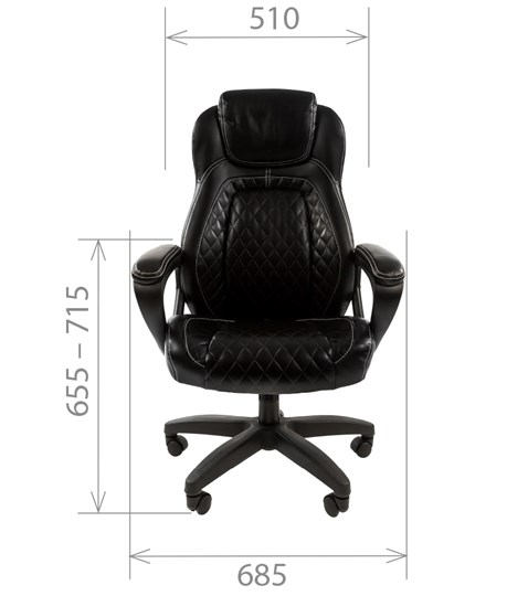 Офисное кресло CHAIRMAN 432, экокожа, цвет черный в Лабытнанги - изображение 1