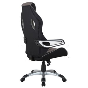 Кресло офисное Brabix Techno GM-002 (ткань, черное/серое, вставки белые) в Салехарде - предосмотр 2