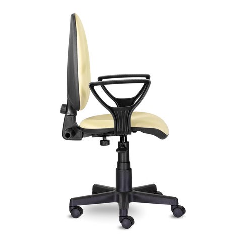 Офисное кресло Brabix Prestige Ergo MG-311 (регулируемая эргономичная спинка, кожзам, бежевое) 531878 в Тарко-Сале - изображение 1