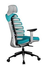 Кресло Riva Chair SHARK (Лазурный/серый) в Салехарде - предосмотр 3