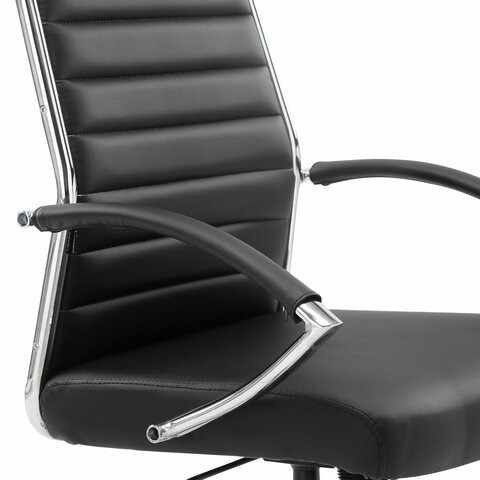 Кресло компьютерное Brabix Style EX-528 (экокожа, хром, черное) в Салехарде - изображение 9