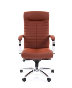 Кресло офисное CHAIRMAN 480 Экокожа Terra 111 (коричневая) в Салехарде - предосмотр 1