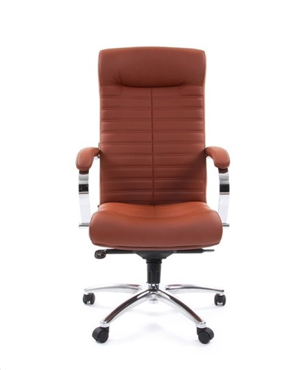 Кресло офисное CHAIRMAN 480 Экокожа Terra 111 (коричневая) в Губкинском - изображение 1