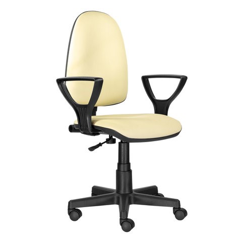 Офисное кресло Brabix Prestige Ergo MG-311 (регулируемая эргономичная спинка, кожзам, бежевое) 531878 в Тарко-Сале - изображение 2