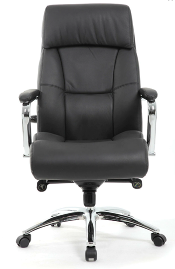 Кресло из натуральной кожи BRABIX PREMIUM "Phaeton EX-502", хром, черное, 530882 в Салехарде - изображение 4