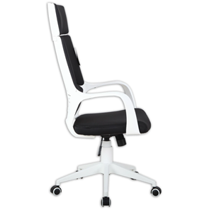 Кресло компьютерное Brabix Premium Prime EX-515 (пластик белый, ткань, черное) в Салехарде - предосмотр 1