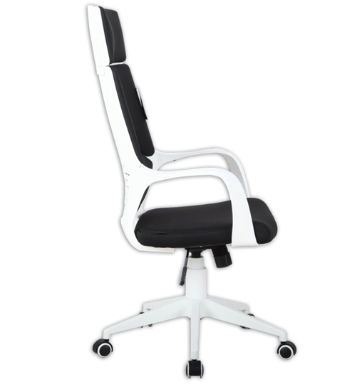 Кресло компьютерное Brabix Premium Prime EX-515 (пластик белый, ткань, черное) в Салехарде - изображение 1