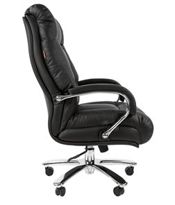 Компьютерное кресло CHAIRMAN 405 черное нат.кожа/экокожа в Салехарде - предосмотр 2