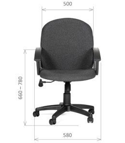 Кресло компьютерное CHAIRMAN 681 Ткань C-3 черное в Ноябрьске - предосмотр 1