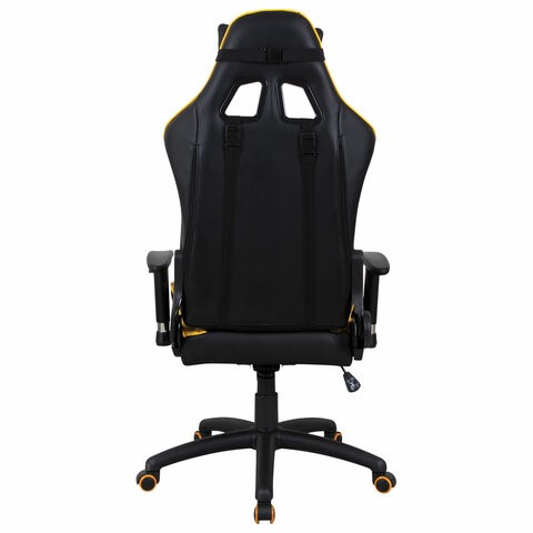 Кресло Brabix GT Master GM-110 (две подушки, экокожа, черное/желтое) в Салехарде - изображение 3