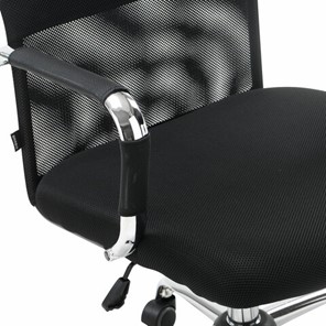 Кресло Brabix Fit EX-514 (с подголовником, хром, черное) в Салехарде - предосмотр 7