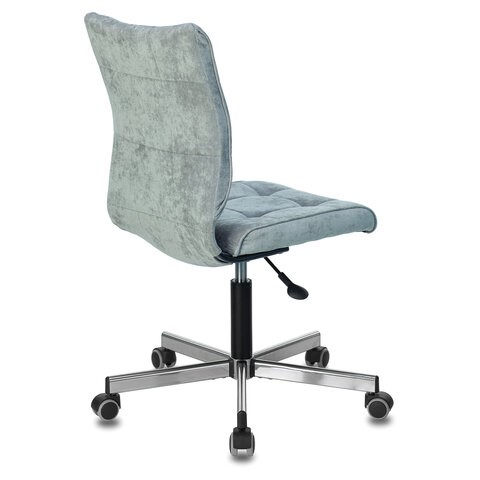 Кресло офисное Brabix Stream MG-314 (без подлокотников, пятилучие серебристое, ткань, серо-голубое) 532395 в Лабытнанги - изображение 2