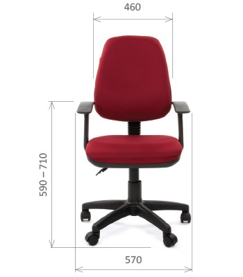 Кресло компьютерное CHAIRMAN 661 Ткань стандарт 15-11 красная в Губкинском - изображение 1
