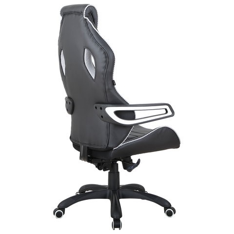 Компьютерное кресло Brabix Techno Pro GM-003 (экокожа, черное/серое, вставки серые) в Салехарде - изображение 4