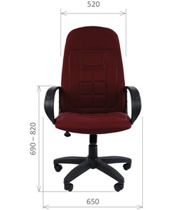 Офисное кресло CHAIRMAN 727 ткань ст., цвет бордо в Салехарде - предосмотр 1