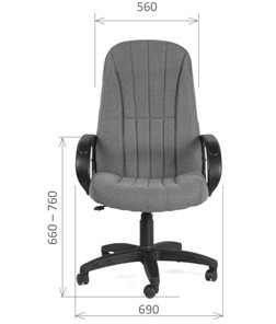 Кресло офисное CHAIRMAN 685, ткань TW 12, цвет серый в Салехарде - предосмотр 1