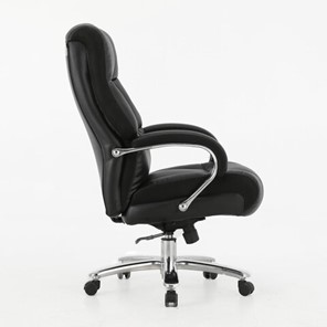 Кресло офисное Brabix Premium Bomer HD-007 (рециклированная кожа, хром, черное) в Салехарде - предосмотр 1