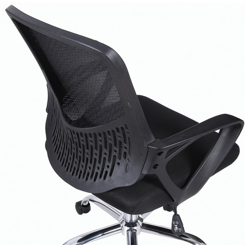 Кресло Brabix Next MG-318 (с подлокотниками, хром, черное) 531834 в Салехарде - изображение 6