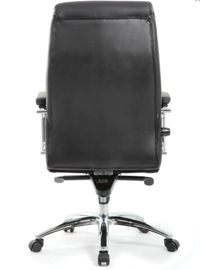 Кресло из натуральной кожи BRABIX PREMIUM "Phaeton EX-502", хром, черное, 530882 в Салехарде - изображение 3