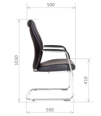 Кресло офисное CHAIRMAN Vista V Экокожа премиум черная в Губкинском - изображение 2