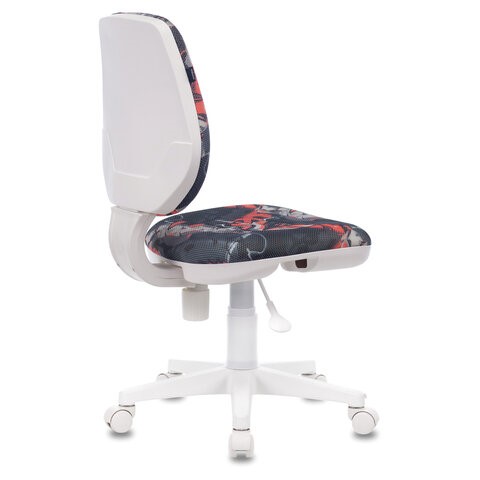 Кресло офисное Brabix Fancy MG-201W (без подлокотников, пластик белый, с рисунком "Graffity") 532415 в Ноябрьске - изображение 3