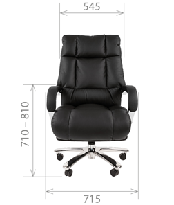 Компьютерное кресло CHAIRMAN 405 черное нат.кожа/экокожа в Салехарде - предосмотр 3