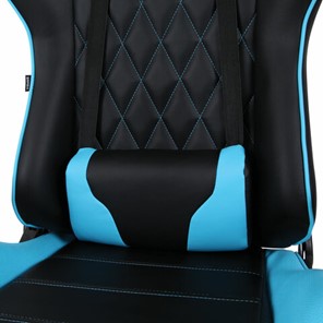 Кресло компьютерное Brabix GT Master GM-110 (две подушки, экокожа, черное/голубое) 531928 в Лабытнанги - предосмотр 7