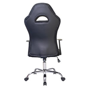 Кресло компьютерное Brabix Fusion EX-560 (экокожа/ткань, хром, черное) в Салехарде - предосмотр 2