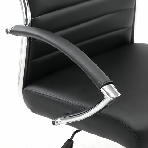 Кресло компьютерное Brabix Style EX-528 (экокожа, хром, черное) в Салехарде - изображение 8