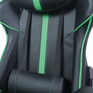 Кресло компьютерное Brabix GT Carbon GM-120 (две подушки, экокожа, черное/зеленое) в Салехарде - предосмотр 6