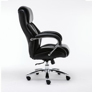 Кресло компьютерное Brabix Premium Status HD-003 (рециклированная кожа, хром, черное) 531821 в Надыме - предосмотр 1