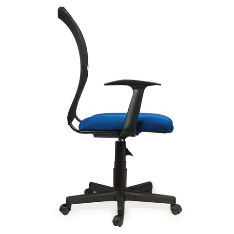 Компьютерное кресло Brabix Spring MG-307 (с подлокотниками, комбинированное синее/черное TW) в Салехарде - изображение 1
