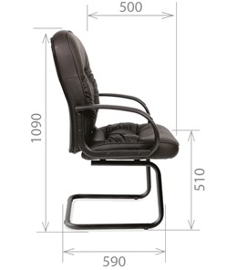 Кресло компьютерное CHAIRMAN 416V экокожа черная в Ноябрьске - предосмотр 2