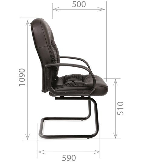 Кресло компьютерное CHAIRMAN 416V экокожа черная в Новом Уренгое - изображение 2