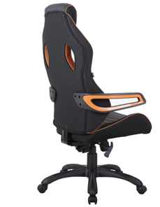 Кресло Brabix Techno Pro GM-003 (ткань, черное/серое, вставки оранжевые) в Салехарде - предосмотр 3