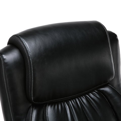 Кресло компьютерное Brabix Premium Status HD-003 (рециклированная кожа, хром, черное) в Салехарде - изображение 5