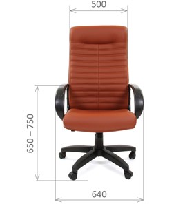 Офисное кресло CHAIRMAN 480 LT, экокожа, цвет коричневый в Салехарде - предосмотр 1