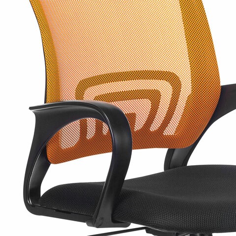 Кресло Brabix Fly MG-396 (с подлокотниками, сетка, оранжевое/черное) 532084 в Лабытнанги - изображение 4