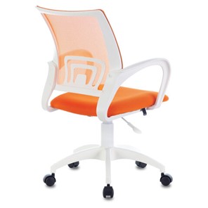 Компьютерное кресло Brabix Fly MG-396W (с подлокотниками, пластик белый, сетка, оранжевое) в Салехарде - предосмотр 3