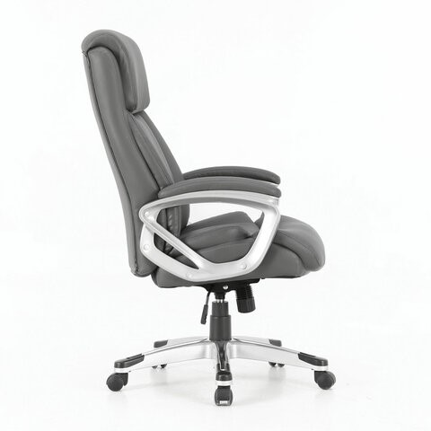 Кресло Brabix Premium Level EX-527 (пружинный блок, рециклированная кожа, серое) 531937 в Салехарде - изображение 1