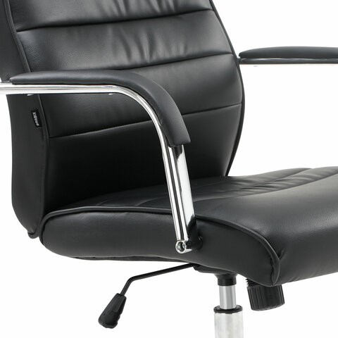 Офисное кресло Brabix Stark EX-547 (экокожа, хром, черное) в Салехарде - изображение 8