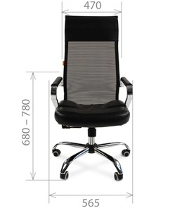 Кресло компьютерное CHAIRMAN 700 сетка, цвет черный в Салехарде - предосмотр 1