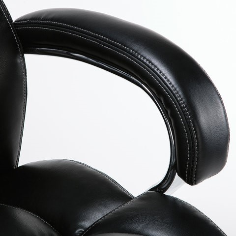 Кресло компьютерное Brabix Premium Status HD-003 (рециклированная кожа, хром, черное) 531821 в Надыме - изображение 8